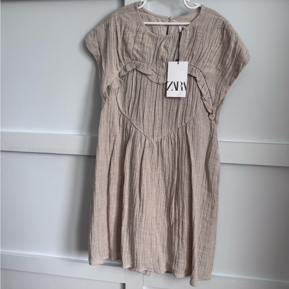Zara Tan Girls Mini Dress